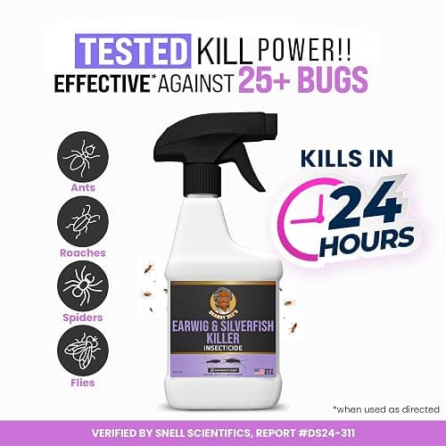 Granny Dee’s Earwig & Silverfish Killer Indoor & Outdoor (Made in USA) - Kills Pests in 24 Hrs - Plant-Based Bug Killer with Peppermint Oil - Safe for Pets & Kids - Targets Earwigs, Ants, Insect Flies thumbnail 7