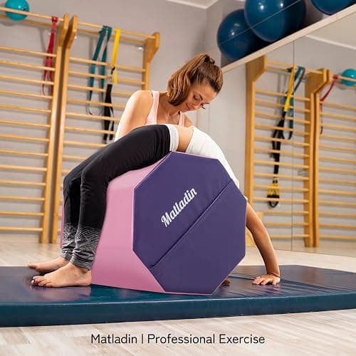 Matladin Gymnastics Octagon Mat 24"x26" Skill Shape Tumbling Backbend Trainer Exercise Mat for Preschool Kids Gym Cheerleading, Martial Art thumbnail 7