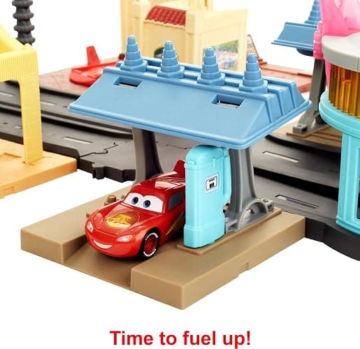 Mattel Disney and Pixar Cars On The Road Playset with 2 Toy Vehicles & Light-Up Countdown, Includes Lightning McQueen & Mater Truck thumbnail 3