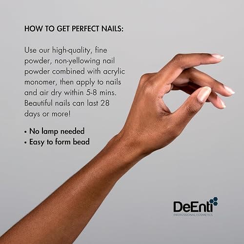 DeEnti Acrylic Nail Powder - 2oz Natural Pink|Professional Grade, Bubble-Free Acrylic Powder for Nails | Long-Lasting, Chip-Resistant Nail Acrylic Powder for Carving, Extensions & Fake Nails thumbnail 2