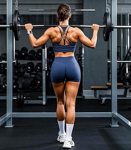 FULLSOFT 3 Pack Workout Gym Shorts for Women - 5" High Waist Tummy Control Scrunch Butt Lifting Seamless Biker Shorts thumbnail 3