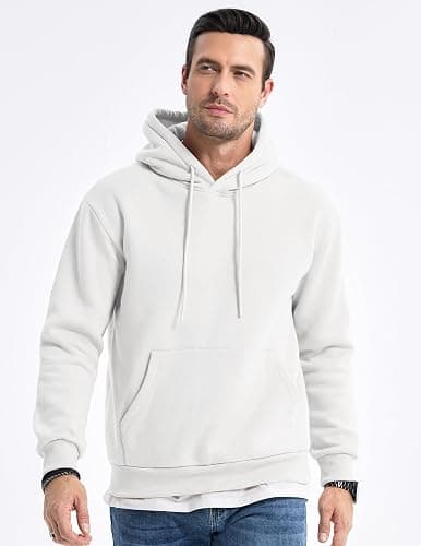 JMIERR Mens Casual Cotton Hooded Collar Drawstring Hoodies Pullover Sweatshirts Casual Long Sleeve Shirts thumbnail 8