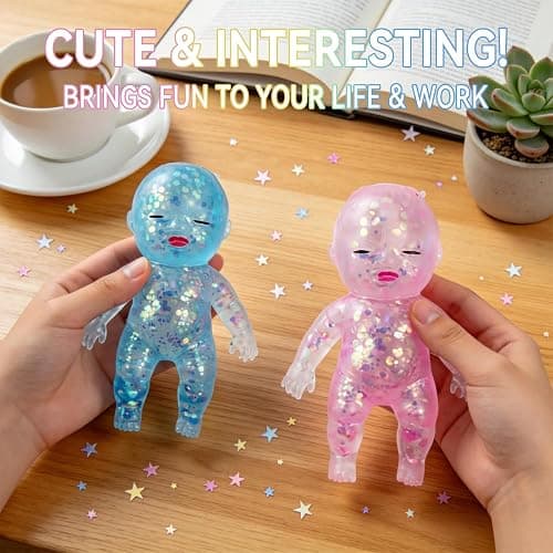 3PCS Squishies Glittery, Slow Rising Squishies, Desk Decor & Anxiety Relief | Soft Squeezable Fidget Toy, Ideal for Birthday Gifts, Party Favors, Easter Basket Stuffers thumbnail 6