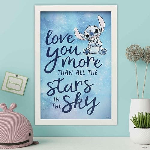 Disney Lilo and Stitch Love You More Framed Wood Wall Decor - Adorable Stitch Wall Art for Kids' Bedroom or Movie Room thumbnail 5