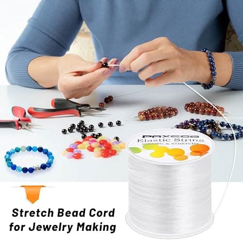 Paxcoo Elastic Bracelet String Cord Stretch Bead Cord for Jewelry Making and Bracelets Making thumbnail 6
