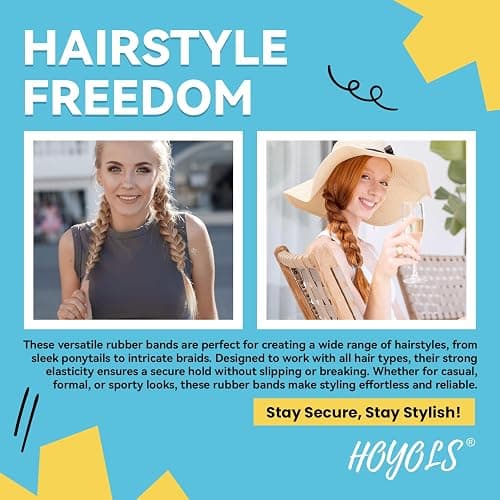 HOYOLS Clear Hair Ties, 1500 Pcs Small Elastic Rubber Bands | Soft Mini TPU Rubber Bands with No-Snag Stretch Hold for Braids, Ponytails and Daily Styling for Women and Teens thumbnail 5