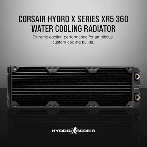 CORSAIR Hydro X Series XR5 360mm Water Cooling Radiator - Triple 120mm Fan Mounts - Premium Copper Construction - Easy Installation - Black thumbnail 2