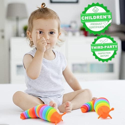 Cevioce Fidget Slug Toy, Sensory Slug Fidget Toy for Kids & Adults, 1 PC Cute Autism Sensory Toys for Autistic Children Great Birthday Gift for Girls Boys Toddlers Christmas Stocking Stuffers for Kids thumbnail 2