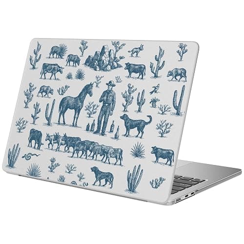 BlHMCASE Compatible with MacBook Pro 13 inch Case M2 2025, 2024-2016 A2338 M1 A2251 A2289 A2159 A1989 A1708 A1706, Western Cowboy Protective Hard Shell Matte Cover for Mac Pro 13 - Image 1