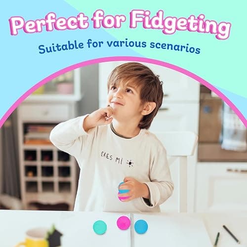 3pcs 1.45 Textured Stress Balls - Silky Soft Memory Gel - Squeeze Balls Fidget Balls for Anxiety Stress Relief Warm Series - Squishy Fidget Toy for Kids and Adults - Pack of 3 thumbnail 5