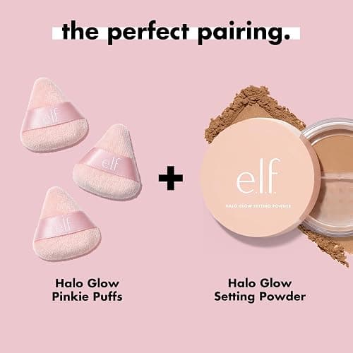 e.l.f. Halo Glow Pinkie Puffs | Finger-sized, Mini Puff For Applying Loose & Pressed Powders, Soft, Reusable & Washable, Vegan & Cruelty-Free, Set of 3 thumbnail 6