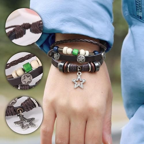 6PCS Therian Stuff,Y2k Jewelry Set with Grunge Necklace,Fingerless Gloves,Knitted Emo Beanie, Bracelet,Glasses,Leg Warmers thumbnail 6