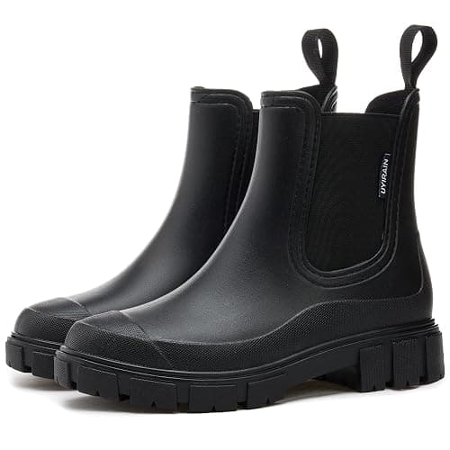 WOWSTICK Women’s Ankle Rain Boots Waterproof Lightweight Slip Resistant Fashion Garden Booties - Image 1