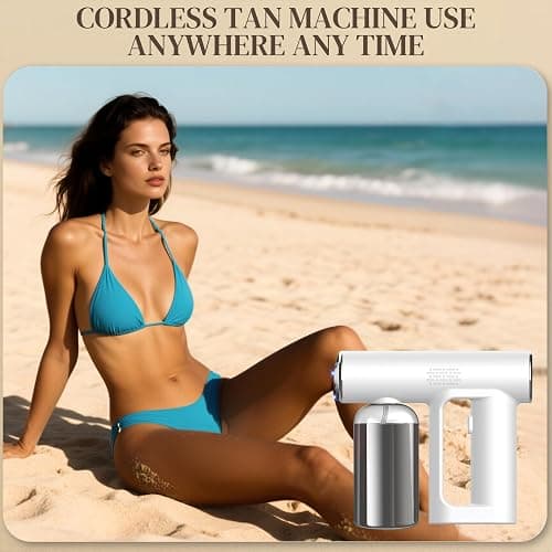 Cordless Spray Tan Machine - Rechargeable Self Tanner Gun for Even Tanning, 40Min Long-Lasting, Portable Airbrush for Home, Salon, Travel & Bodybuilding - Includes 250ml Bottle & USB Cable thumbnail 7