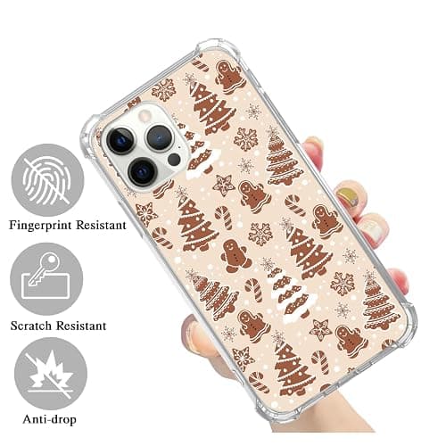 Vusbvelnot Brown Gingerbread Christmas Trees Case Compatible with iPhone 14 Pro, Cute Christmas Festival Case for iPhone 14 Pro, Cool TPU Bumper Phone Case Cover thumbnail 2