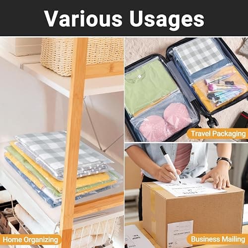 Svaldo Swimsuit Bags Storage Clear, Clothing Packaging Bags for Bikini, Swimwear, Bathing Suit Storage, T Shirt Packaging, 10x8 inch, Pack of 25, 3 Mil with Vent Holes - 10x8"/Pack of 25 - Clear thumbnail 6