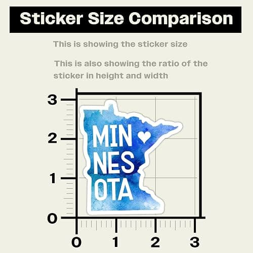 Minnesota Sticker MN State Love Stickers Water Bottle Laptop Notebook Phone Decals thumbnail 5
