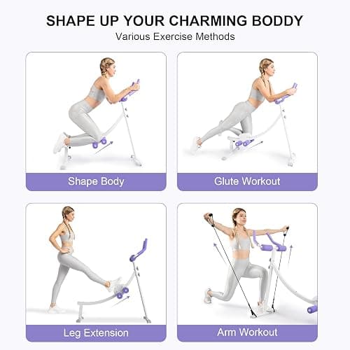Home Gym Systems Ab Machine, Ab Workout Equipment, Adjustable Ab Trainer Machine for Abs Workout at Home Gym, Foldable, Knee Protection, Abdominal Trainer for Stomach thumbnail 4