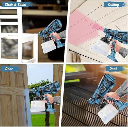 Paint Sprayer Tool 1000W High Power Electric Spray Paint Gun Easy to Clean for Furniture Cabinets House Painting thumbnail 7
