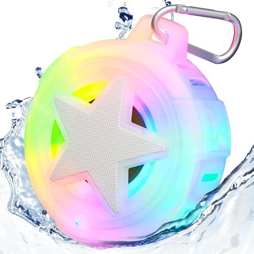 EBODA Bluetooth Shower Speaker, IP67 Waterproof Portable Speakers, Floating, TF Card, Small Outdoor Speaker with LED Light, True Wireless Stereo for Bike, Beach, Paddle Board, Kayak, Pool, Gifts - Image 1