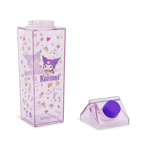 Silver Buffalo Sanrio Hello Kitty and Friends Featuring Kuromi and Raspberries Plastic Purple Milk Carton Pitcher Bottle, 16.2 Ounces thumbnail 3