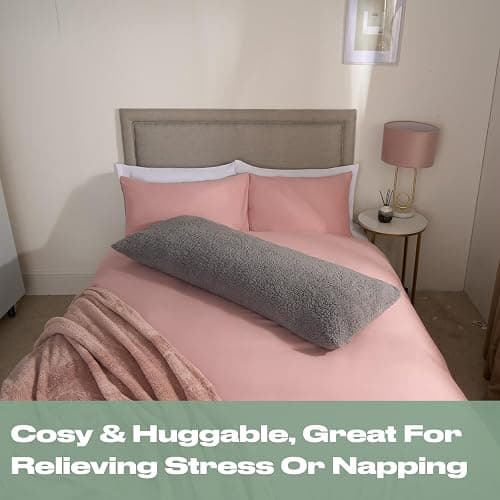amazon long grey bed pillow  thumbnail 5