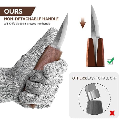 Tekchic Wood Carving Kit Deluxe-Whittling Knife, Wood Carving Knife Set, Wood Whittling Kit for Beginners, Carving Knife Woodworking Wood Carving Tools Set with Large Leather Case thumbnail 4