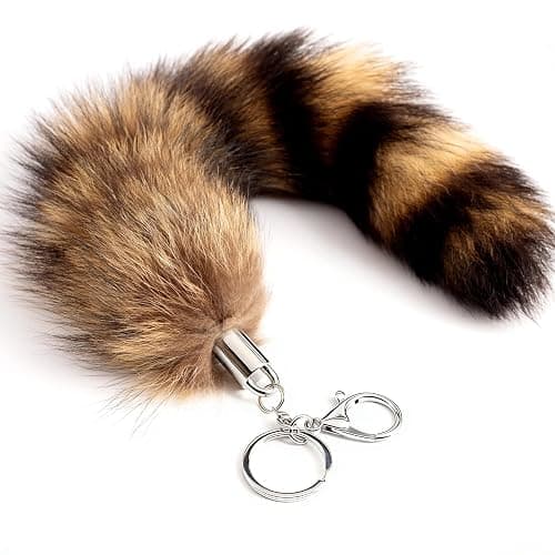 Srmsvyd therian Raccoon Furry Tail Hip Hop Punk Jeans Trousers Chain KeyChain Perfect Cosplay and Scene Accessories. thumbnail 3