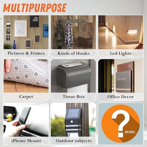 Wotec Extra Large Double Sided Tape Heavy Duty Removable 1.18 Inch x 160 Inch, Clear & Tough Nano Tape, Multipurpose Mounting Tape Picture Hanging Strips Adhesive for Poster Carpet thumbnail 6