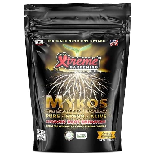 Xtreme Gardening Mykos Mycorrhizae for Plants- Granular Mycorrhizal Fungi Root Inoculant, OMRI Listed Organic Biofertilizer for Stronger Roots & Nutrient Uptake (2.2 lbs) - Image 1
