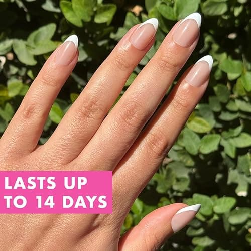 Olive & June Instant Mani Press-On Nails, Iconic French | Salon-quality glue-on manicure kit; 42 non-toxic fake nails in 21 sizes, recycled materials, realistic look, lasts 14 days thumbnail 4