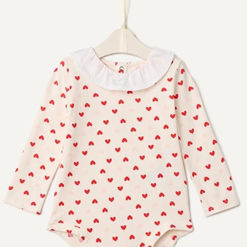 Amazon Essentials x Sofia Grainge Baby Girls' Long-Sleeve Ruffle Collar Bodysuit, Pack of 2 thumbnail 4
