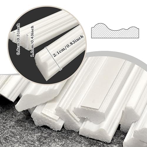 JZHLLA 30 Piece Peel & Stick Wall Molding Kit, Pre-Cut Wainscoting Panels with Self-Adhesive Trim, Easy Install Wall Decor for Office Home Bedroom Living Room thumbnail 3