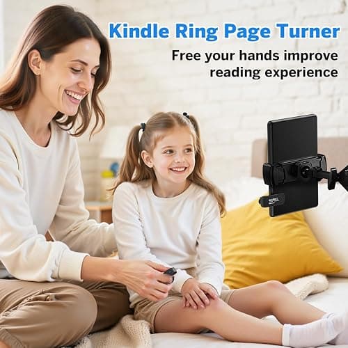 Page Turner Ring for Kindle,Remote Control for iPhone iPad Android Tablets E-Readers,Clicker Page Turner for Kindle Accessories for Camera Video Record&Shutter Selfie (Black) thumbnail 2