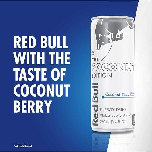 Red Bull Coconut Edition Energy Drink, Coconut Berry, with 80mg Caffeine plus Taurine & B Vitamins, 8.4 Fl Oz, Pack of 12 Cans thumbnail 3