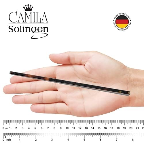 Camila Paris AD28/2 French Twist Stick Hair Pin, Set of 2 Tortoise Shell, Girls Chopsticks Hair Pins for Girls Spiral Updo Chignon Bun Holder, Styling Hair Accessories for Women, Made in France - Tortoise Shell thumbnail 4