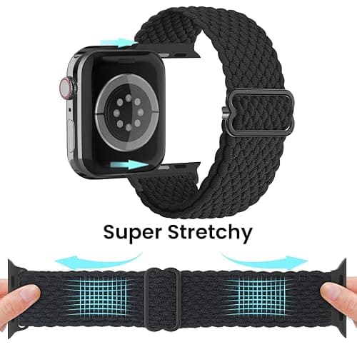 Delidigi Stretchy Bands Compatible for Apple Watch Band Women 40mm 38mm 41mm 42mm 44mm 45mm 46mm 49mm, Nylon Braided Straps for iWatch Series 11 10 9 8 7 6 SE 5 4 3 Ultra 3 2 1 thumbnail 6