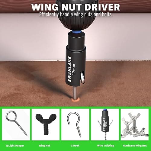 74-Piece Magnetic Nut Driver Set for Impact Drill Metric & SAE, Impact Socket Adapter, Power Bits with Magnetic Holder, Wing Nut Driver, Universal Socket, 1/4'' Quick-change Bit Extension thumbnail 7