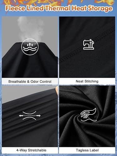 romision Thermal Underwear for Men Long Johns Fleece Lined Hunting Gear Bottom Top Set Base Layer for Cold Weather Gift thumbnail 5