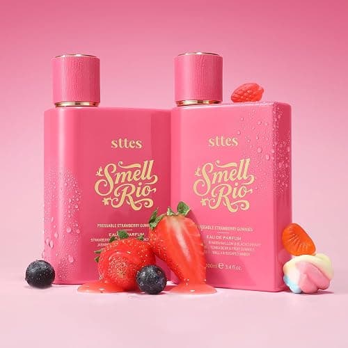 Sttes Smell Rio Perfume 606# (Pressable Strawberry Gummies) Hair Perfume for Women – Long-Lasting Strawberry, Candy, Vanilla & Marshmallow Gourmand Fragrance Eau de Parfum 100ml (3.4 fl oz) thumbnail 5