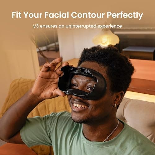 KIWI design V3 Facial Interface, Face Pad Compatible with Meta Quest 3 Accessories, NOT Compatible with Meta Quest 3S thumbnail 4