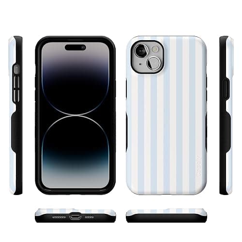 Casely iPhone 14 Plus Case | Blue Stripes | Sunday Best | Compatible with MagSafe | Bold Protective Design thumbnail 9