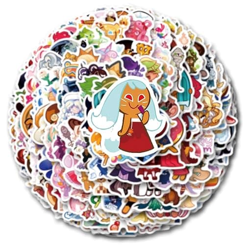 205pcs Cookie Run Kingdom Aesthetics Cartoon Waterproof Vinyl Stickersfor Water Bottles Laptop Suitcase for Birthday Party Supplies Halloween Decoration Favors thumbnail 4