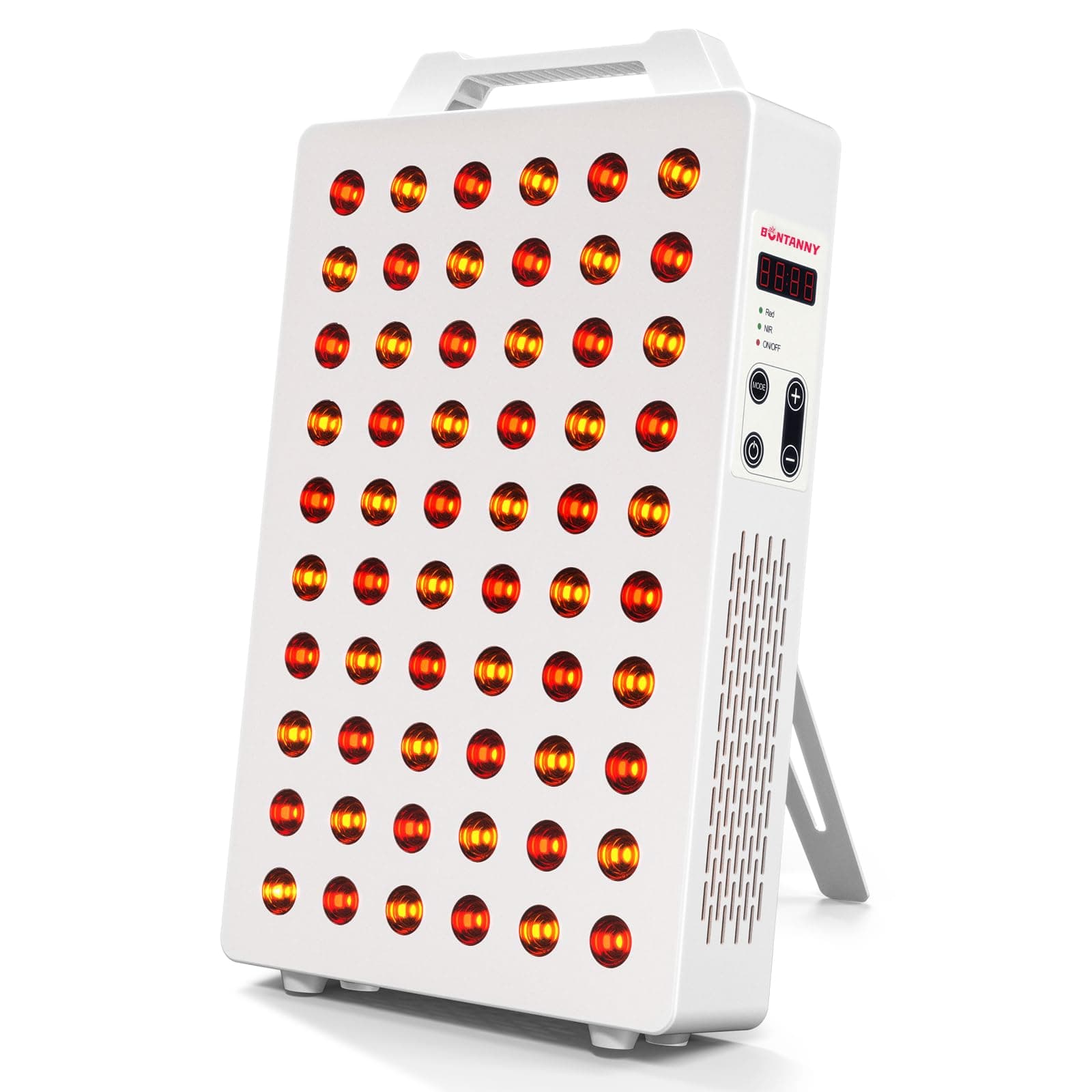 Red Light Device, 630nm 660nm 810nm 830nm 850nm Red Light Panel with 60 Pcs Dual Chips LEDs, Timer, Hanging Kit & Adjustable Stand for Home Office & Gym, BO-300 (White) - Image 1
