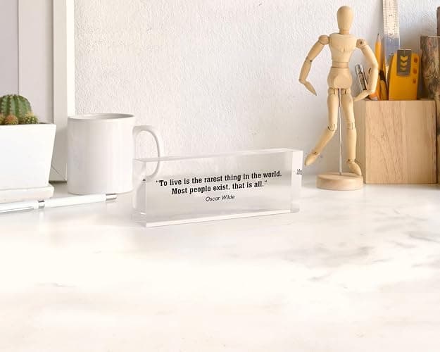 Custom Quote Plaque – Personalized Acrylic Sign with Your Words, Optional LED Light Base thumbnail 2