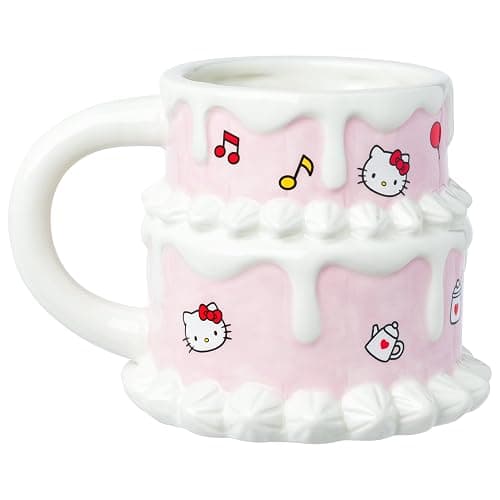 Silver Buffalo Sanrio Hello Kitty Cake Ceramic 3D Sculpted Mug, 20 Ounces thumbnail 3