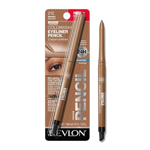 REVLON ColorStay Pencil Waterproof Eyeliner, Smudge-Proof, Eye Makeup with Built-In Sharpener, 212 Bronze, 0.01 oz - Image 1
