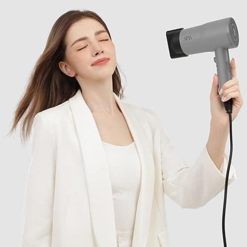 AINA Hair Dryer with Diffuser, Blow Dryer for Women | Advanced Ionic Technology, Ceramic Coating | Cold Shot Features Turbo Heat for Fast Drying and Shine 110V/ALCI (Ash Grey) thumbnail 6