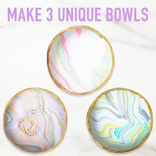 JOiFULi Make Your Own Clay Jewelry Bowls Arts and Crafts Kit for Girls Kids Ages 8 9 10 11 12 Years Old thumbnail 4
