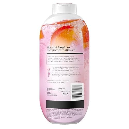 Olay Body Wash for Women, 24/7 Skin-Loving Freshness, Miami Mocktails, Plant Based Cleansers, Vitamin B3 & Antioxidant Blend, All Skin Types, Berry Passionate with Passionfruit & Guava Scent, 22 fl oz thumbnail 12
